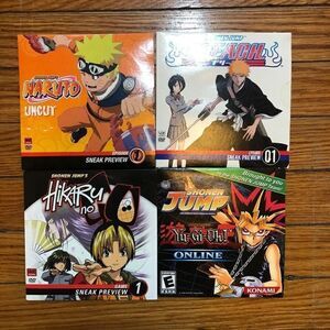 Anime DVD Disk Naruto Hikaru No Go Bleach Yu-Gi-Oh